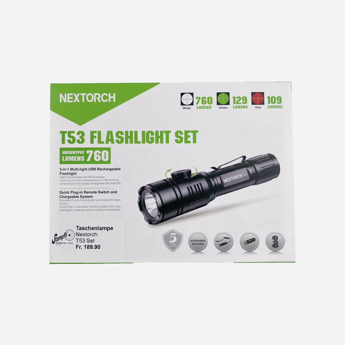 Nextorch – T53 Flashlight Set 760lm